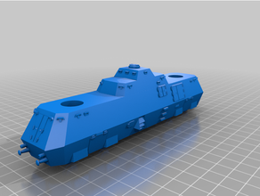 panzerjager vagone ferroviario giocattolo gioco Accessori 15mm fow 3d print model - Mito3D