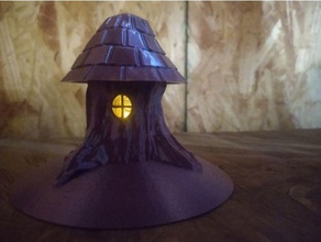 gnome tree house props candle gnomeremix stump tealight tea light 3d print model - Mito3D