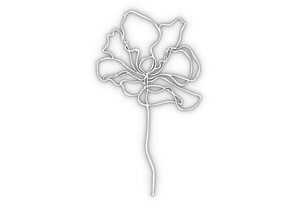 vergessen Kunst 3d Drucker Blumen Blume Minimalismus Natur Mauer montieren 3d print model - Mito3D