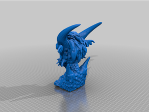demon sculptures dungeons dragons miniature skulpture 3d print model - Mito3D