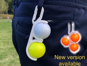 golf ball holder belt loop clip sport & outdoors golfing 3d print model - Mito3D