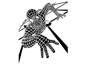 spiderman stencil 13 2d art avengers endgame marvel mcu parker peter 3d print model - Mito3D