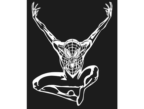 2d milhas Morales 2 arte 2dart parede spiderverse cavaleiro aranha homem Aranha estêncil surpreendente 3d print model - Mito3D