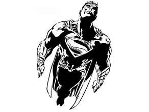 superman stencil 8 2d art dc comics kent klark krypton kryptonian 3d print model - Mito3D