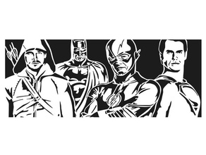 dc heroes plantilla 2d Arte flecha batman historietas destello verde injusticia justicia liga superhombre 3d print model - Mito3D
