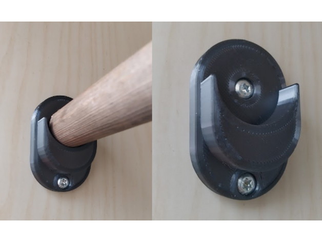 universal palo escoba Saco percha gancho 3d impresión articulación 3D print model - Mito3D