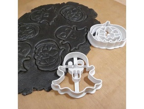 kurabiye kesici cadılar bayramı hayalet mash up mutfak yemek pişirme pişirmek araçlar kalıbı dekorasyon 3d print model - Mito3D