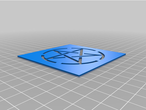 pentagramme schablone 2d art 3d print model - Mito3D