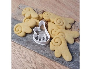 cookie cutter - wing kitchen & dining baking tools cookiecutter cookies 3d print model - Mito3D