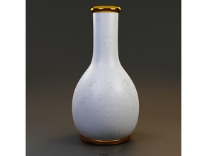 marbre laissez tomber vase sculptures art décor sculpture 3d print model - Mito3D