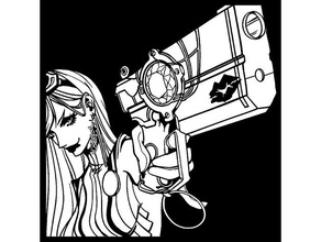 Jeanne stencil 2d arte anime ragazza bayonetta gioco nintendo sexy girl 3d print model - Mito3D