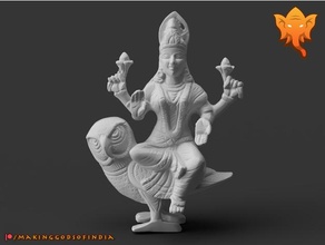 lakshmi uluka baykuş taramalar kopyalar tanrıça Hindu Hindistan 3d print model - Mito3D