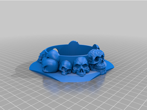 vyro base - blow off-skull 3d printing hookah shisha 3d print model - Mito3D
