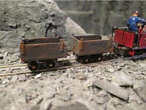 kayrak taş ocağı çöp vagon gelişmiş tasarım modeller model trenler 3d print model - Mito3D