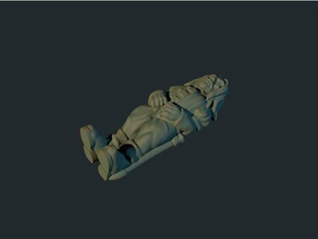 sleeping vampire supportless fdm friendly games casualty corpse dnd undead warhammer 3d print model - Mito3D