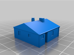 6mm finnish house 70's toy & game accessories 70s building cold war nordic terrain wargame 3d print model - Mito3D