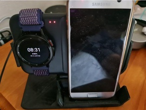 samsung kablosuz ikili şarj cihazı ayakta durmak seyyar telefon 3d print model - Mito3D
