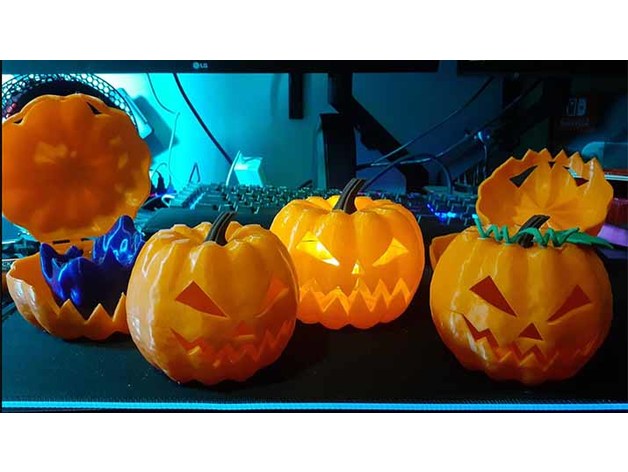 print place pumpkin gift box halloween printinplace 3D print model - Mito3D