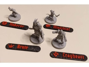 gloomhaven players initiative tokens toy & game accessories marker tracker 3d print model - Mito3D