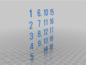 number insets 15+4 puzzle tiles puzzles 3d print model - Mito3D