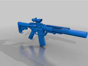 m4a1 3d printing rifle 3d print model - Mito3D