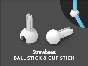 strawbees ball stick cup construction toys 3d print model - Mito3D