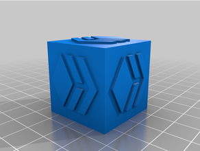 hive logo cube signs & logos blockchain 3d print model - Mito3D