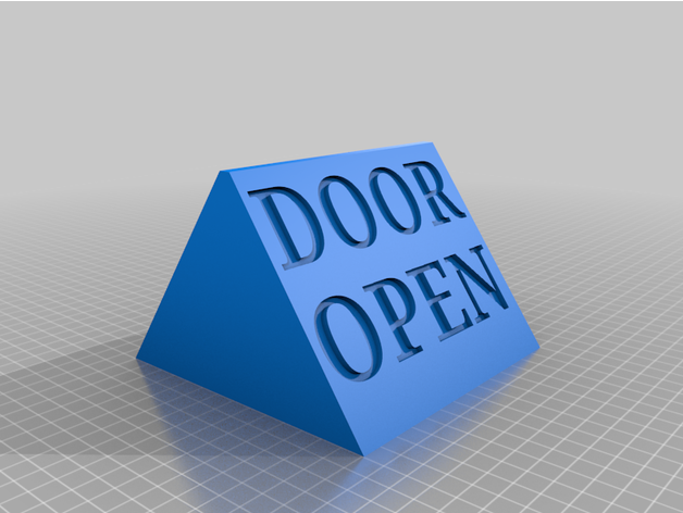 porte ouvert fermé signe 3d impression occupé libre 3D print model - Mito3D