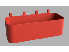 parametric pegboard container tray tool holders & boxes 3d print model - Mito3D