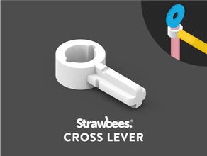 strawbees cross lever construction toys 3d print model - Mito3D