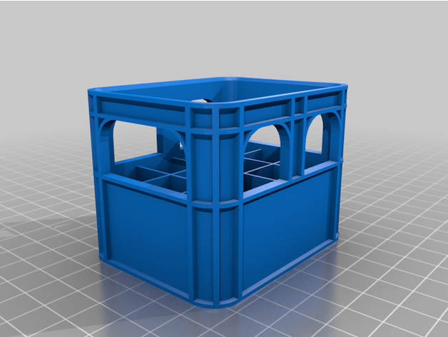 flat base beer crate battery holder office 3D print model - Mito3D