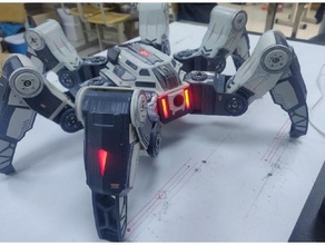 sci fi hexapod robot robotica modificabile mech mecha scifi serbatoio 3d print model - Mito3D
