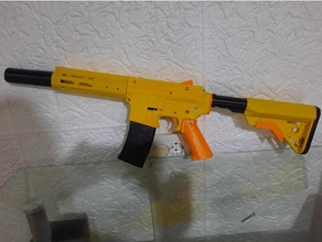 ar15 caucho pistola 3d impresión armas rifle goma arma 3d print model - Mito3D