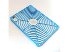 ipad mini 6 case - spider radial design tablet apple 3d print model - Mito3D
