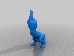 middle finger saurus 3d printing nice 3d print model - Mito3D