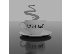 coffee time smoke sculptures art cup decoration 3d print model - Mito3D