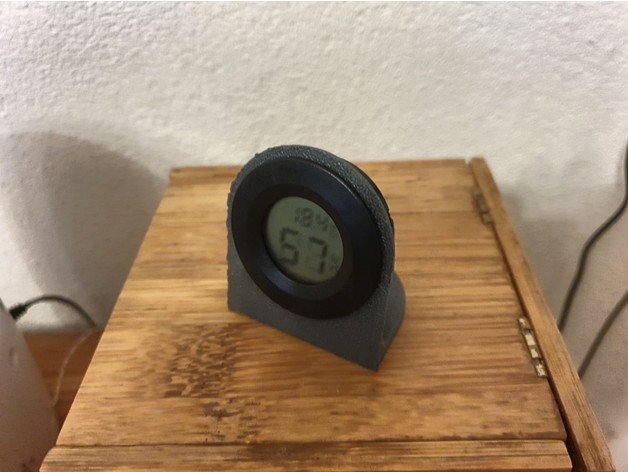 humedad metro soporte sencillo estante montar casa digital termómetro higrómetro montaje instrumento sensor temperatura 3D print model - Mito3D