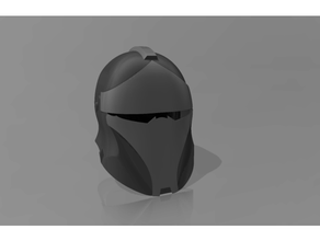 medieval comandante Wolfe capacete adereços 3d print model - Mito3D