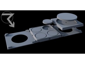 conquest base tray set magnetic mechanical regiment connectors toys & games wargaming bases 3d print model - Mito3D