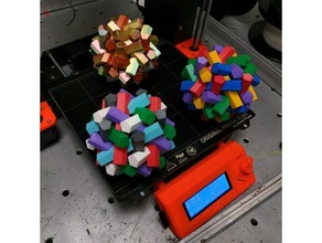 coloré pentapode puzzle math art 3d Noël ornement construction jouets dodécaèdre icosaèdre multicolore entaillé platonique solide symétrie tétraèdre jouet 3d print model - Mito3D