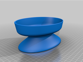 elevated cat food bowl pets feeder kitty treat 3d print model - Mito3D