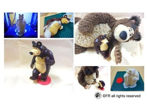 masha oso juguetes juegos animal animales anycubic i3 mega alemán solido 3d print model - Mito3D