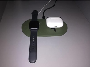 working airpower mat electronics apple watch qi wireless 3d print model - Mito3D