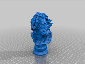 Zeus busto remesh esculturas 3d print model - Mito3D