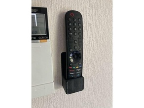 lg tv 2021 magic remote holder wall mount organization lgtv control 3d print model - Mito3D