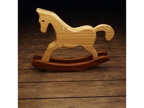 wooden baby horse sculptures art decor toy 3d print model - Mito3D