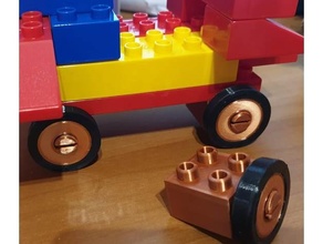 tekerlek Lego Duplo oyuncaklar oyunlar tuğla 3d print model - Mito3D