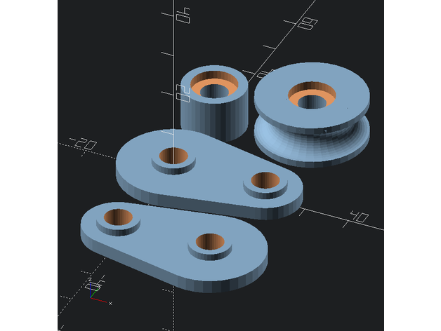 Rolle anpassbar parametrisch Teile konfigurierbar openscad Skript perametrisch Werkzeug 3D print model - Mito3D