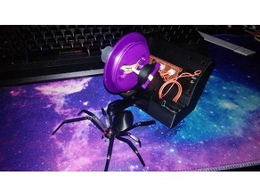 motion activated spider drop prank mechanical toys electronics halloween toy sensor surprise 3d print model - Mito3D