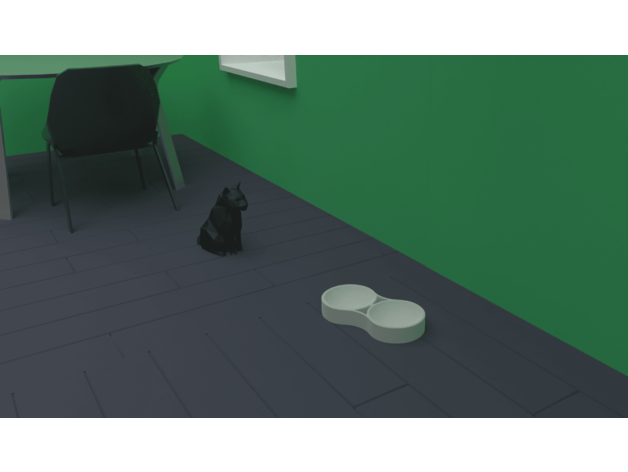 kedi Gıda çanak Evcil Hayvanlar kediler Hayvan 3D print model - Mito3D